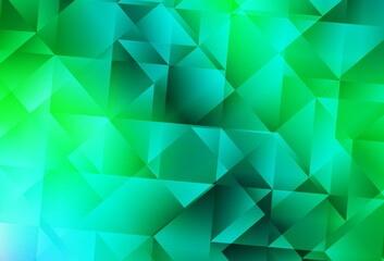 Light Green vector triangle mosaic background.
