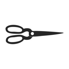 Scissor vector icon.Black vector icon isolated on white background scissor.