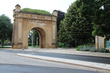 serpenoise gate in metz in lorraine (france)