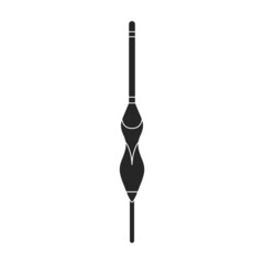 Fishing rod vector icon.Black vector icon isolated on white background fishing rod.