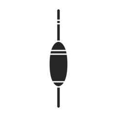 Fishing rod vector icon.Black vector icon isolated on white background fishing rod.