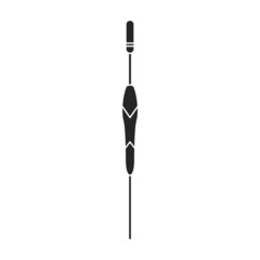 Fishing rod vector icon.Black vector icon isolated on white background fishing rod.