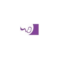 Baby Fetus Pregnant Purple Logo Vector