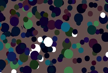 Dark Green, Red vector pattern with spheres.