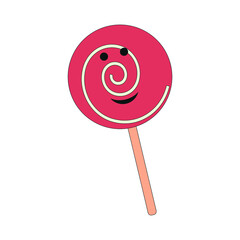 sweet lollipop sketch icon, on white background