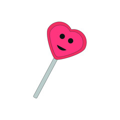 sweet lollipop sketch icon, on white background