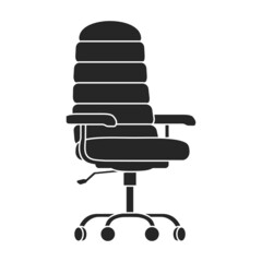 Chair of furniture vector icon.Black vector icon isolated on white background chair of furniture .