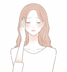 頭痛に悩まされる女性