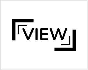 VIEW LOGO CAMERA LOGO BLACK AND WHITE