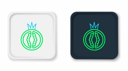 Line Tomato icon isolated on white background. Colorful outline concept. Vector