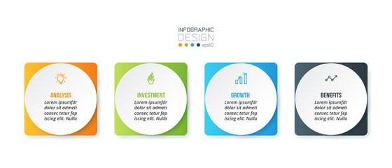 Business concept infographic template with option.