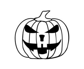 Pumpkin Halloween Single Illustration for The Holiday