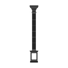 Column pillar vector icon. Black vector icon isolated on white background column pillar.