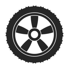 Wheel car vector icon.Black vector icon isolated on white background wheel car.