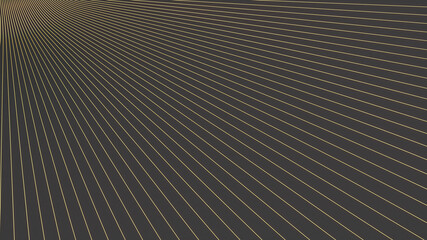 Abstract golden lines depicting forward.The streaking golden line was the point of directing the eye.3d rendering