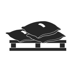 Agriculture bag of flour vector icon.Black vector icon isolated on white background agriculture bag of flour.