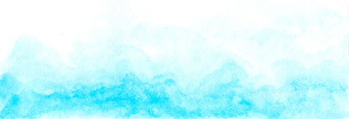World Oceans Day Abstract watercolor background.Banner sea wave,blue transparent wave teal blue colored background.
