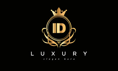 ID royal premium luxury logo with crown	