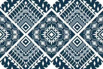 Geometric ethnic oriental seamless pattern traditional Design for background,carpet,wallpaper,clothing,wrapping,Batik,fabric,Vector illustration.embroidery style.