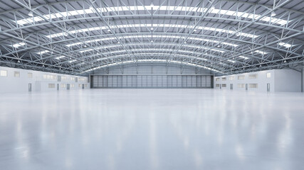 Airplane Hangar Interior 8b