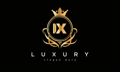 IX royal premium luxury logo with crown	