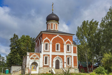 Fototapeta na wymiar Exterior of the Orthodox Church of Peter and Paul of the early 19th century. Mozhaysk, Russia
