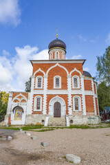 Fototapeta na wymiar Exterior of the Orthodox Church of Peter and Paul of the early 19th century. Mozhaysk, Russia