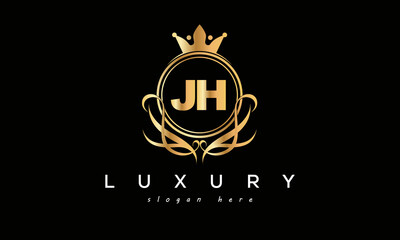 JH royal premium luxury logo with crown	