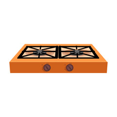 Camping stove vector cartoon icon. Vector illustration furnace travel on white background. Isolated cartoon illustration icon of camping stove .