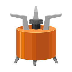 Camping stove vector cartoon icon. Vector illustration furnace travel on white background. Isolated cartoon illustration icon of camping stove .