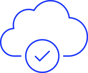 Cloud checked Isolated Vector icon which can easily modify or edit

