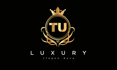 TU royal premium luxury logo with crown	