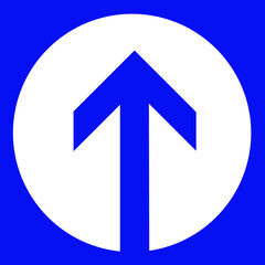 one way signs with blue and white color. symbol vector illustration