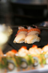 Assorted sushi on a plate
