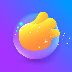 Abstract modern purple and orange kids background. Gradient abstract banners with flowing liquid shapes for logo, flyer or infographics design. Vector illustration