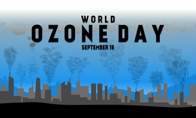 Obraz premium World ozone day theme. Vector illustration. Suitable for Poster, Banners, campaign and greeting card. 