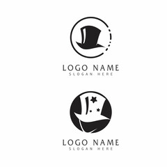 Wand magic hat Logo Template vector symbol design
