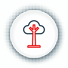 Line Tree icon isolated on white background. Forest symbol. Colorful outline concept. Vector