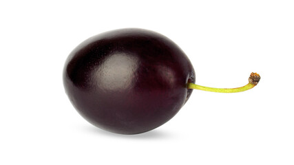 plum isolated on white background. ripe plum