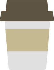 コーヒーのかわいいイラスト　ポップ　アイコン