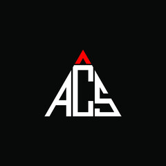 ACS letter logo creative design. ACS unique design
