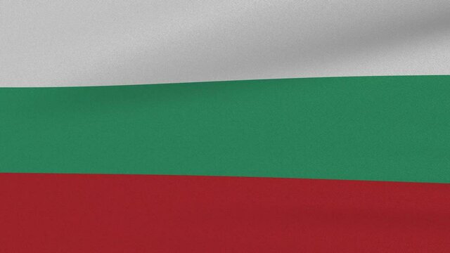 Loop Waving Flag Bulgaria Land 3D Closeup