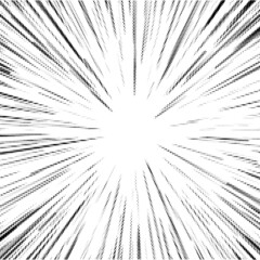 Obraz premium Abstract black halftone star or sun rays.