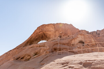Fototapeta premium Fantastically beautiful landscape in summer in Timna National Park near Eilat, southern Israel.