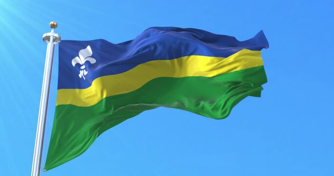 Flevoland Flag, Netherlands. Loop