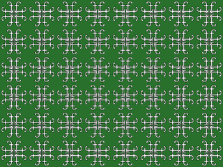 Abstract geometric pattern design. Green and white. Designed by patterndesein.