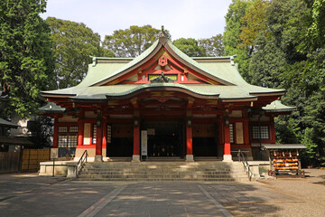 Obraz premium 世田谷八幡宮の社殿