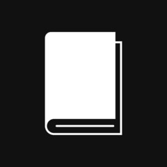 Book Icon on grey background. Education symbol