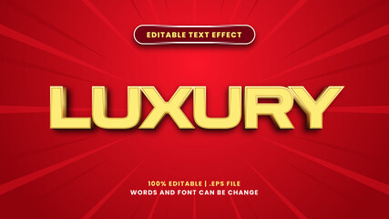 Luxury editable text effect in modern 3d style