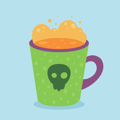 Halloween drink. Happy Halloween, trick or treat. Vector illustration
